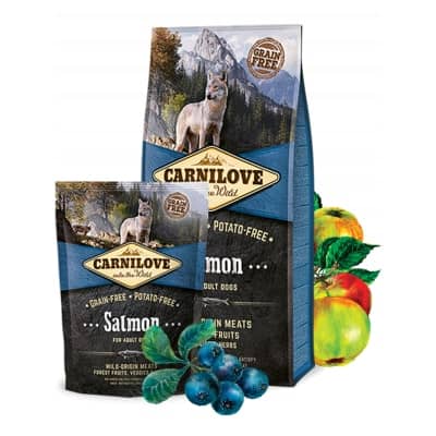 CARNILOVE DOG SALMON bezgraudu sausā barība suņiem Lasis 12kg